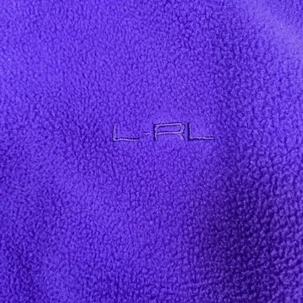 L-RL Lauren Active Ralph Lauren Purple Black Fleece Vest Womens Large‎
